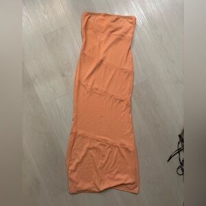 Strapless Orange Women's Dress